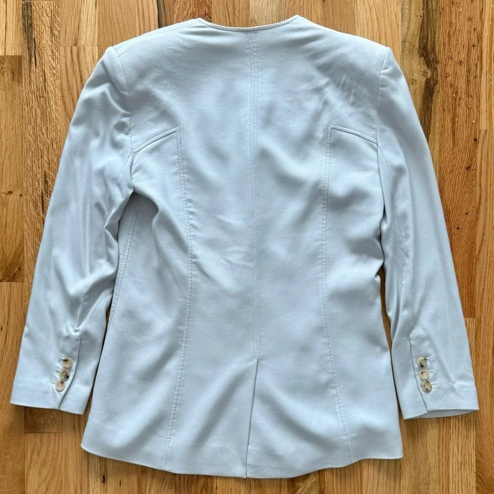 Helmut Lang Light Gray Tailored One-Button Blazer Size 2 – Made in USA